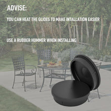 Load image into Gallery viewer, 1.25" Deluxe Wrought Iron Outdoor Patio Furniture Glides