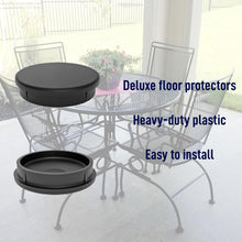 Load image into Gallery viewer, 1.25" Deluxe Wrought Iron Outdoor Patio Furniture Glides