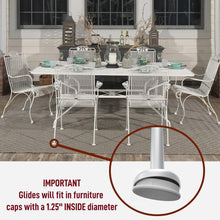 Load image into Gallery viewer, 1.25" Deluxe Wrought Iron Outdoor Patio Furniture Glides